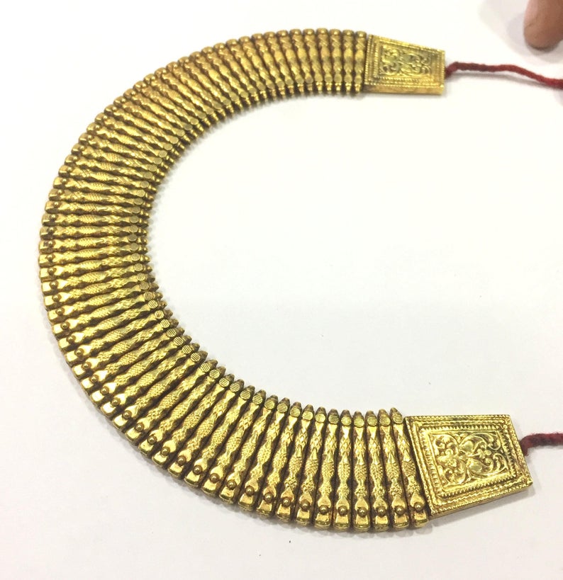Vintage antique Handmade 18k Gold jewelry Necklace Pendant from South India - image 2